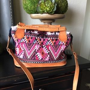 Humble Hilo Small Leather Huipil Bag